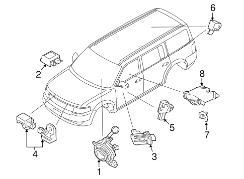 Electrical/Air Bag Components for 2013 Ford Flex #2