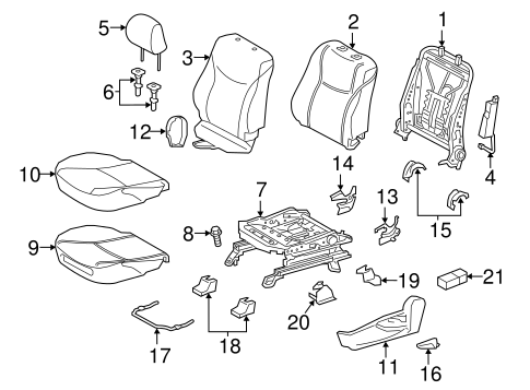 BODY/DRIVER SEAT COMPONENTS for 2016 Toyota Prius V #1