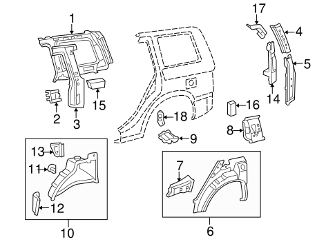 BODY/INNER STRUCTURE for 2006 Toyota Highlander #1
