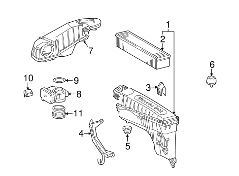 Air Intake for 2002 Mercedes-Benz C 230 #0