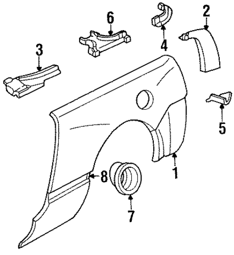 Capri EXTERIOR TRIM - QUARTER PANEL