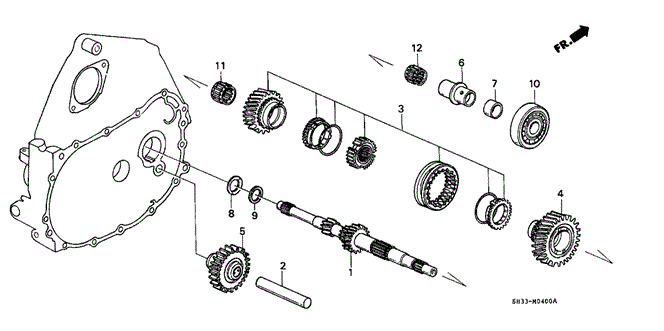TRANSMISSION - MANUAL/4MT MAINSHAFT for 1989 Honda CIVIC HATCHBACK #1