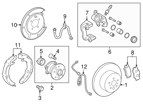 BRAKES/REAR BRAKES for 2015 Toyota Camry #1