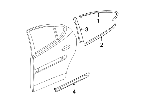 Grand Prix EXTERIOR TRIM - REAR DOOR