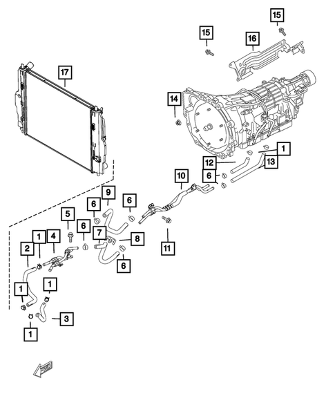 Transmission Oil Cooler, and Lines for 2019 Fiat 124 Spider #0