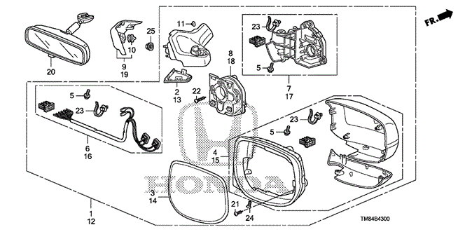 INTERIOR / BUMPER/MIRROR (REMOTE CONTROL) for 2012 Honda INSIGHT #1