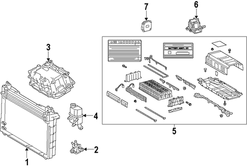 HYBRID COMPONENTS/BATTERY for 2016 Toyota Avalon #1