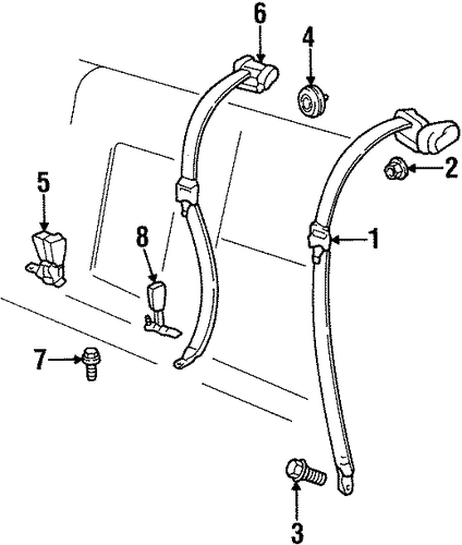 850 REAR SEAT BELTS