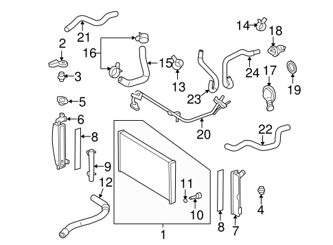 COOLING SYSTEM/RADIATOR & COMPONENTS for 2006 Toyota Corolla #2