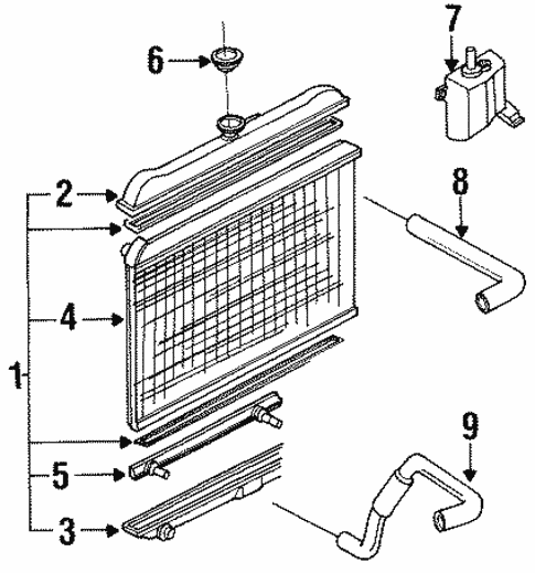 Cooling System/Radiator & Components for 1995 Nissan Pathfinder #1