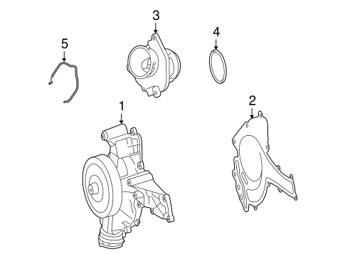 Water Pump for 2010 Mercedes-Benz ML 550 #1