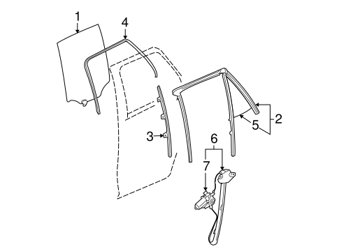Vue GLASS - REAR DOOR