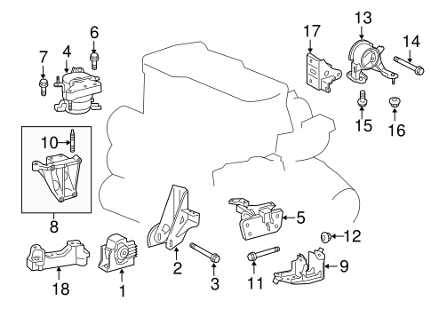 ENGINE/ENGINE & TRANS MOUNTING for 2016 Scion tC #1
