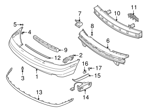 S40 BUMPER & COMPONENTS - REAR
