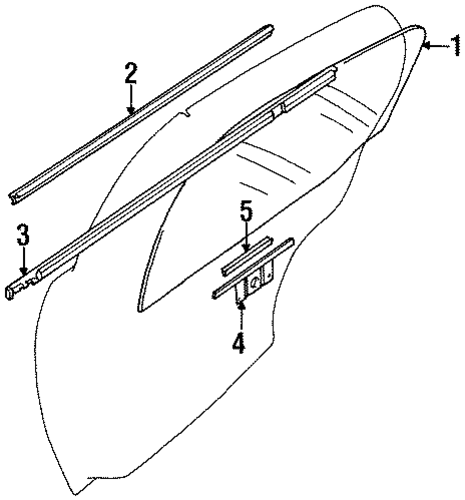 Metro GLASS - REAR DOOR