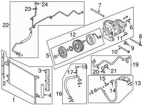HVAC/Condenser, Compressor & Lines for 2014 Ford Mustang #3