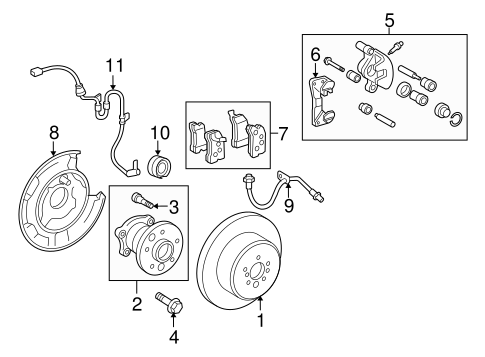 BRAKES/REAR BRAKES for 2006 Toyota Highlander #2