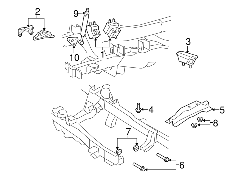 Engine/Engine & Trans Mounting for 2005 Ford Ranger #1