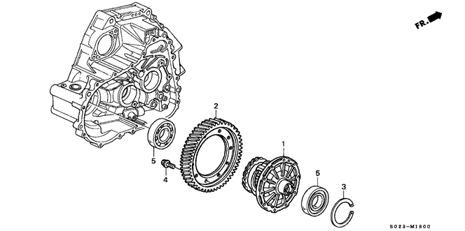 Transmission - Manual/MT Differential Gear (DOHC) for 2000 Honda CIVIC COUPE #1