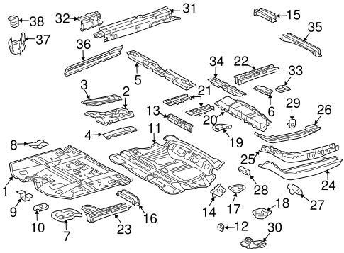 BODY/FLOOR & RAILS for 2006 Toyota Highlander #1