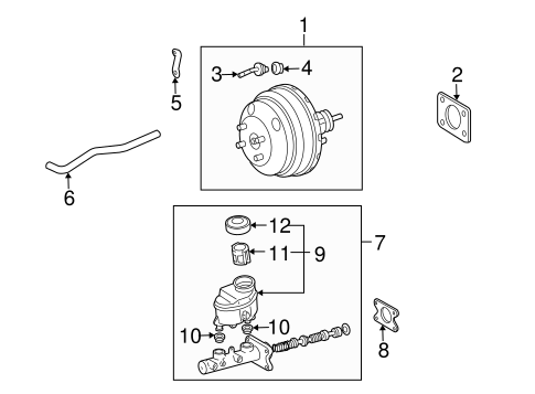 BODY/MASTER CYLINDER - COMPONENTS ON DASH PANEL for 1996 Toyota Tacoma #1