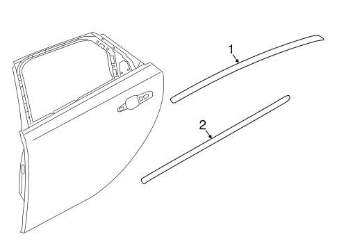 XF EXTERIOR TRIM - REAR DOOR