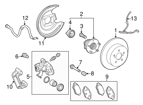 BRAKES/REAR BRAKES for 2016 Toyota Prius #1