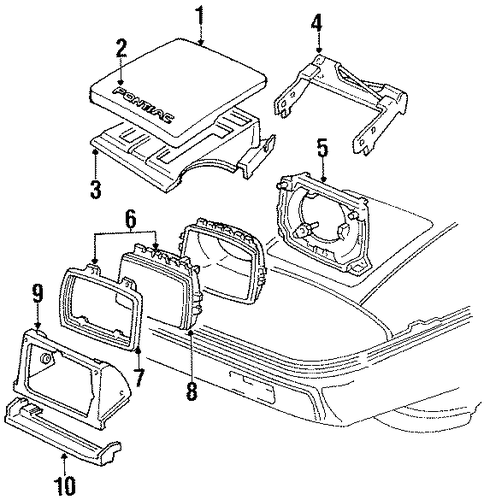 Fiero HEADLAMP COMPONENTS