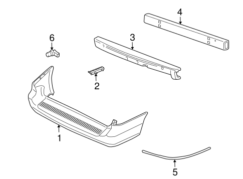 Body/Bumper & Components - Rear for 2004 Ford Freestar #1