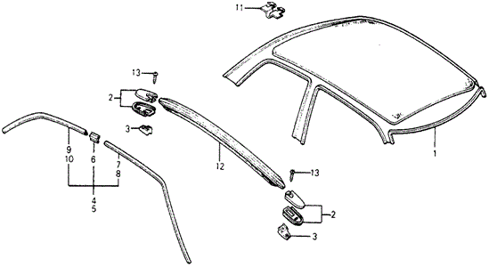 Interior/Bumper/Headliner Trim for 1977 Honda ACCORD HATCHBACK #1