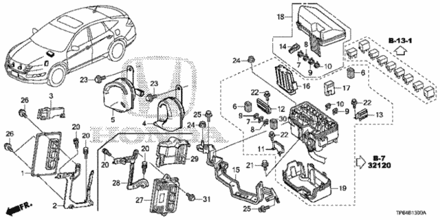 Control Unit (Engine Room) (1) (V6) for 2011 Honda Accord Crosstour #0