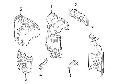 EXHAUST SYSTEM/EXHAUST MANIFOLD for 2005 Toyota Highlander #1