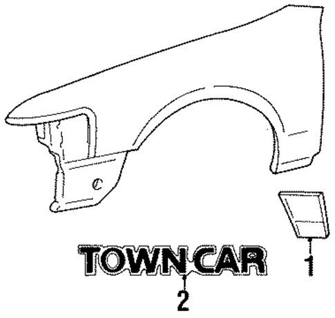 Town Car EXTERIOR TRIM - FENDER