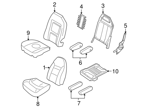 Body/Front Seat Components for 2009 Ford E-350 Super Duty #1