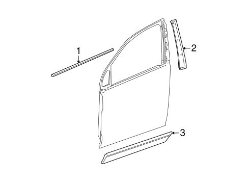 Vue EXTERIOR TRIM - FRONT DOOR