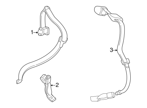 Electrical/Rear Seat Belts for 2006 Ford Freestyle #1