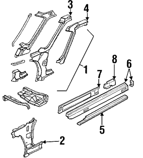 Grand Prix CENTER PILLAR & ROCKER