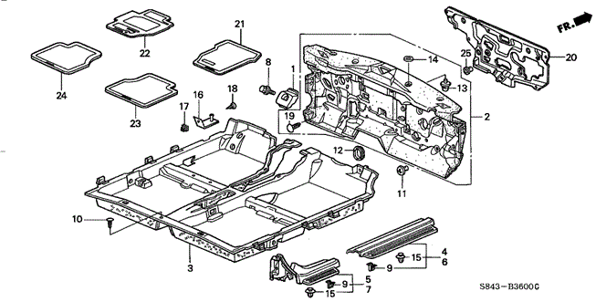 INTERIOR / BUMPER/FLOOR MAT for 2001 Honda ACCORD SEDAN #1