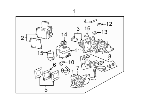 H3 MASTER CYLINDER - COMPONENTS ON DASH PANEL