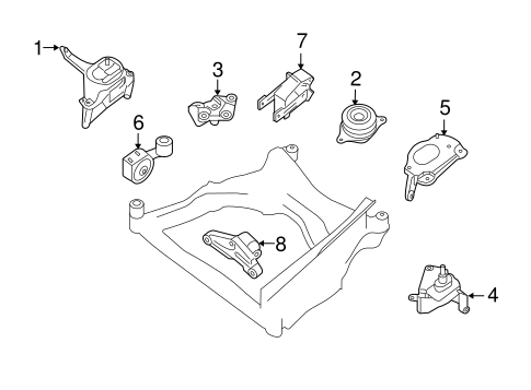 Engine/Engine & Trans Mounting for 2011 Nissan Altima #4