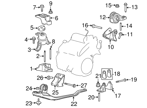 Mariner ENGINE & TRANS MOUNTING