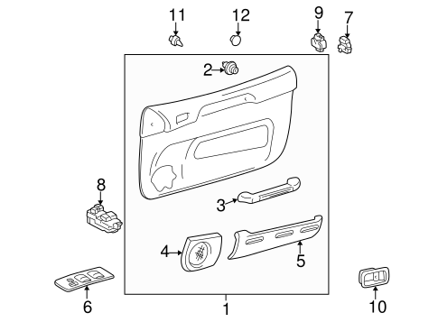 BODY/INTERIOR TRIM - FRONT DOOR for 1997 Toyota RAV4 #1
