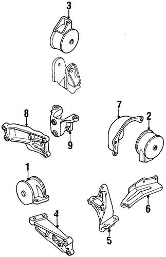 Metro ENGINE & TRANS MOUNTING