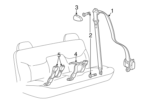 Yukon XL 1500 REAR SEAT BELTS