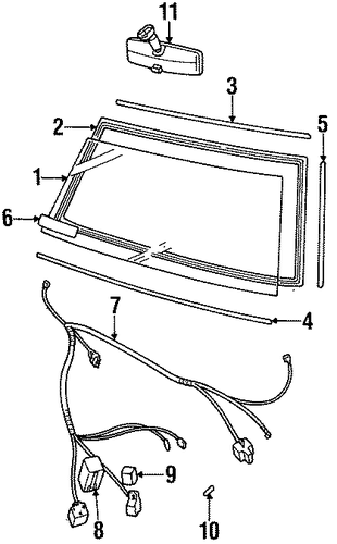 Defender 110 GLASS - WINDSHIELD