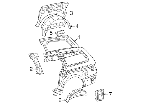 BODY/INNER STRUCTURE for 2001 Toyota Sienna #1