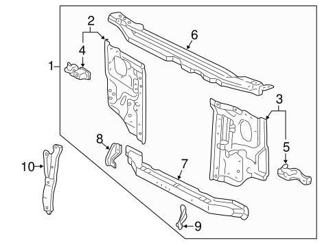 BODY/RADIATOR SUPPORT for 1998 Toyota Tacoma #1