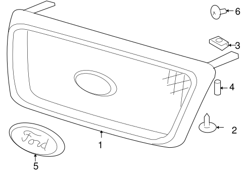 Body/Grille & Components for 2006 Ford F-150 #1