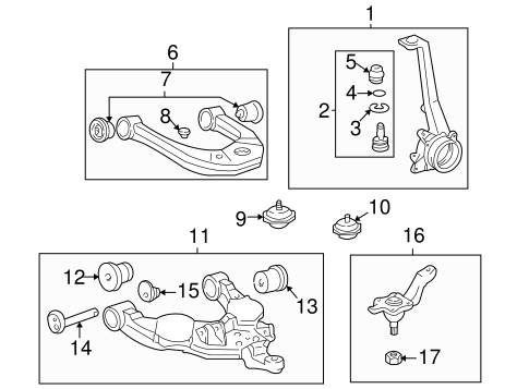 FRONT SUSPENSION/SUSPENSION COMPONENTS for 2004 Toyota Sequoia #3