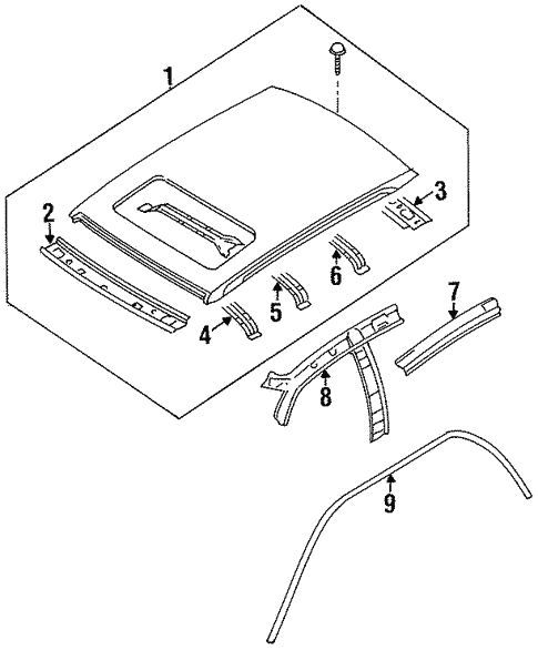 Roof & Components for 1999 Nissan Sentra #0